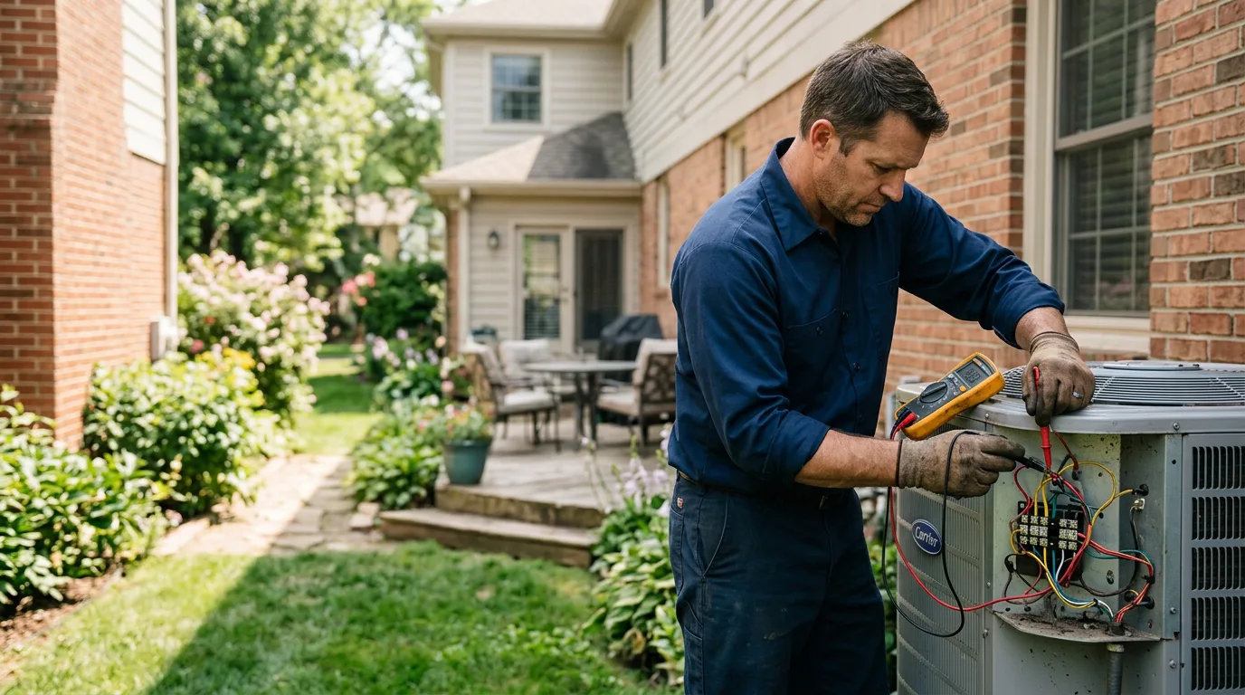 HVAC technician working near Clarksville, FL